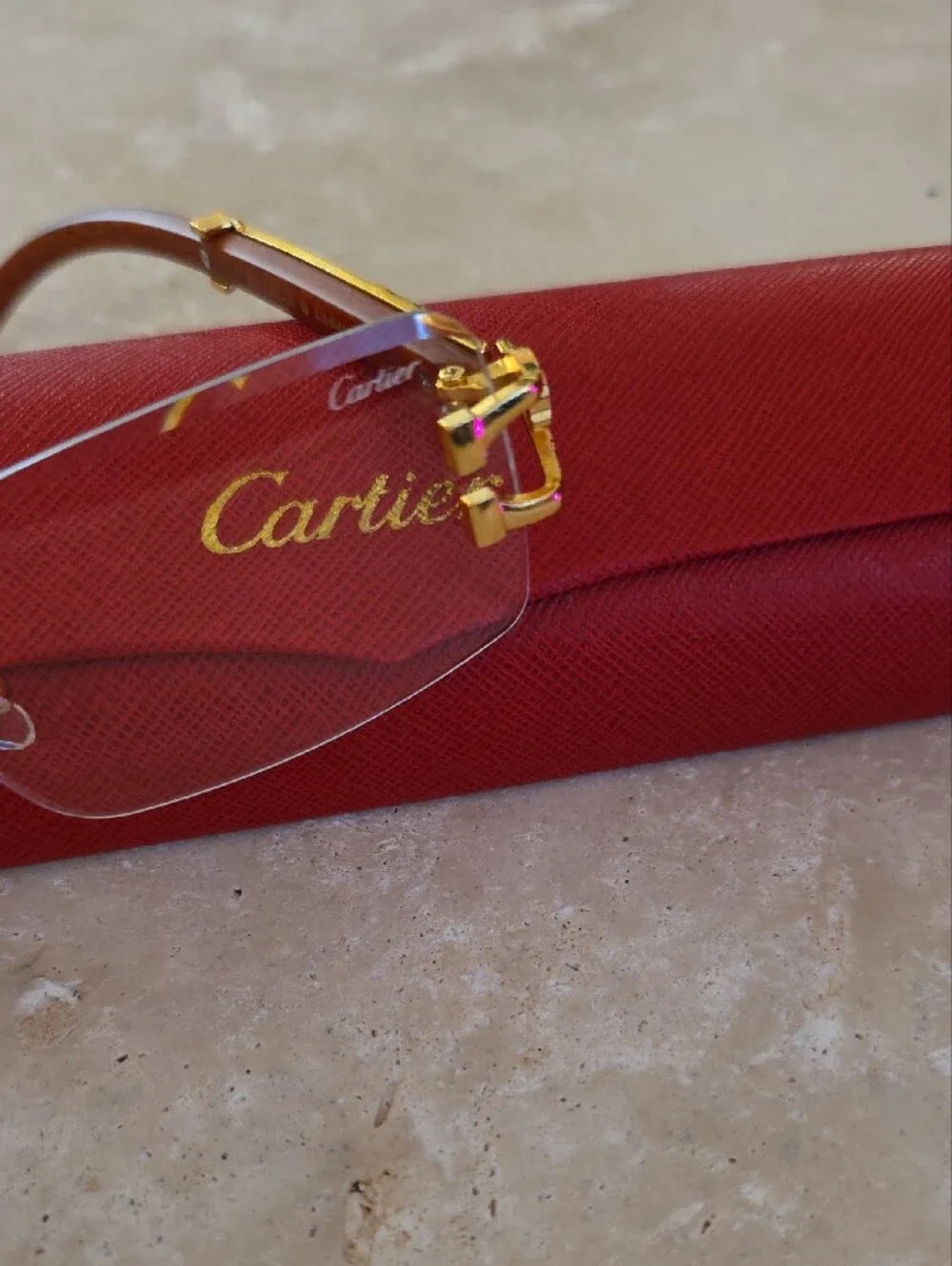 Cartier Clear Rimless Eyeglasses